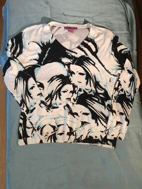 IDI by Matthew top with sequins and dramatic drawings